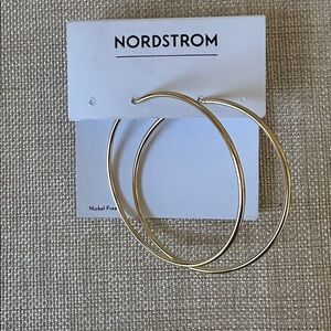Nordstrom Classic Gold Hoop Earrings NEW